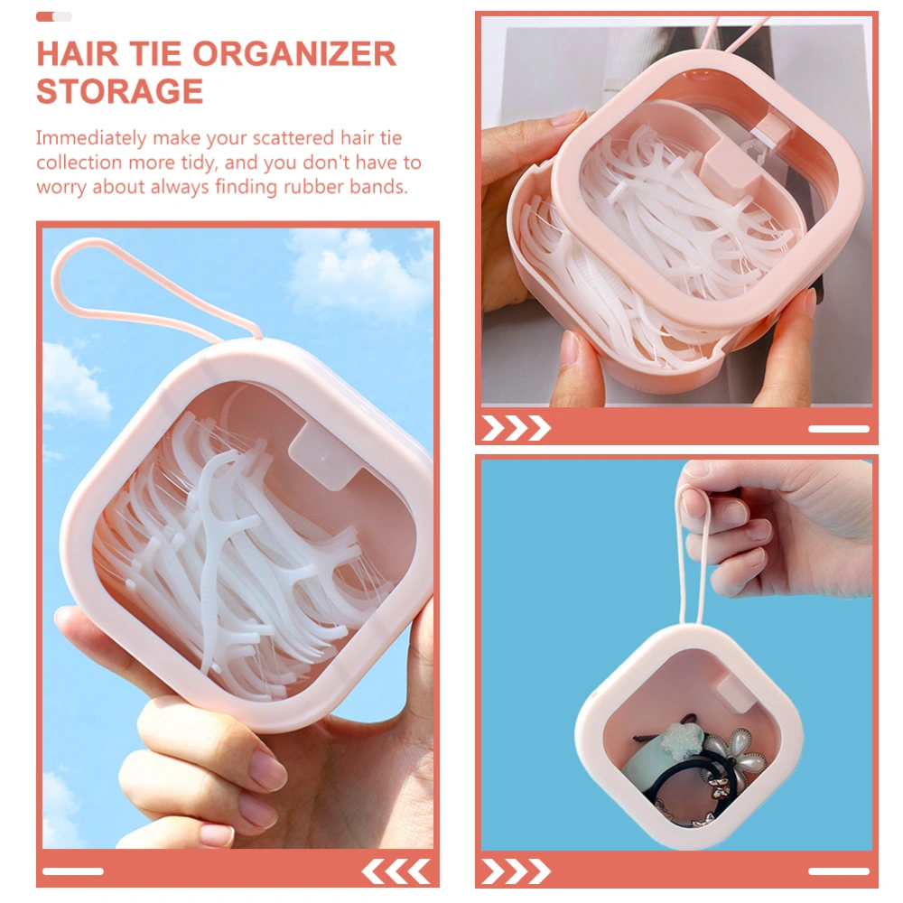 4pcs Hair Tie Organizers Portable Scrunchies Box Hair Clip Holder Visible Jewelry Case