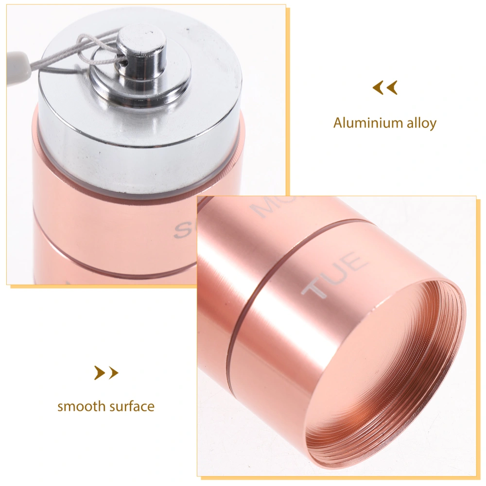 Aluminum Alloy Weekly Pill Organizer Water Proof Metal Pill Case Pill Holder Travel Pill Box