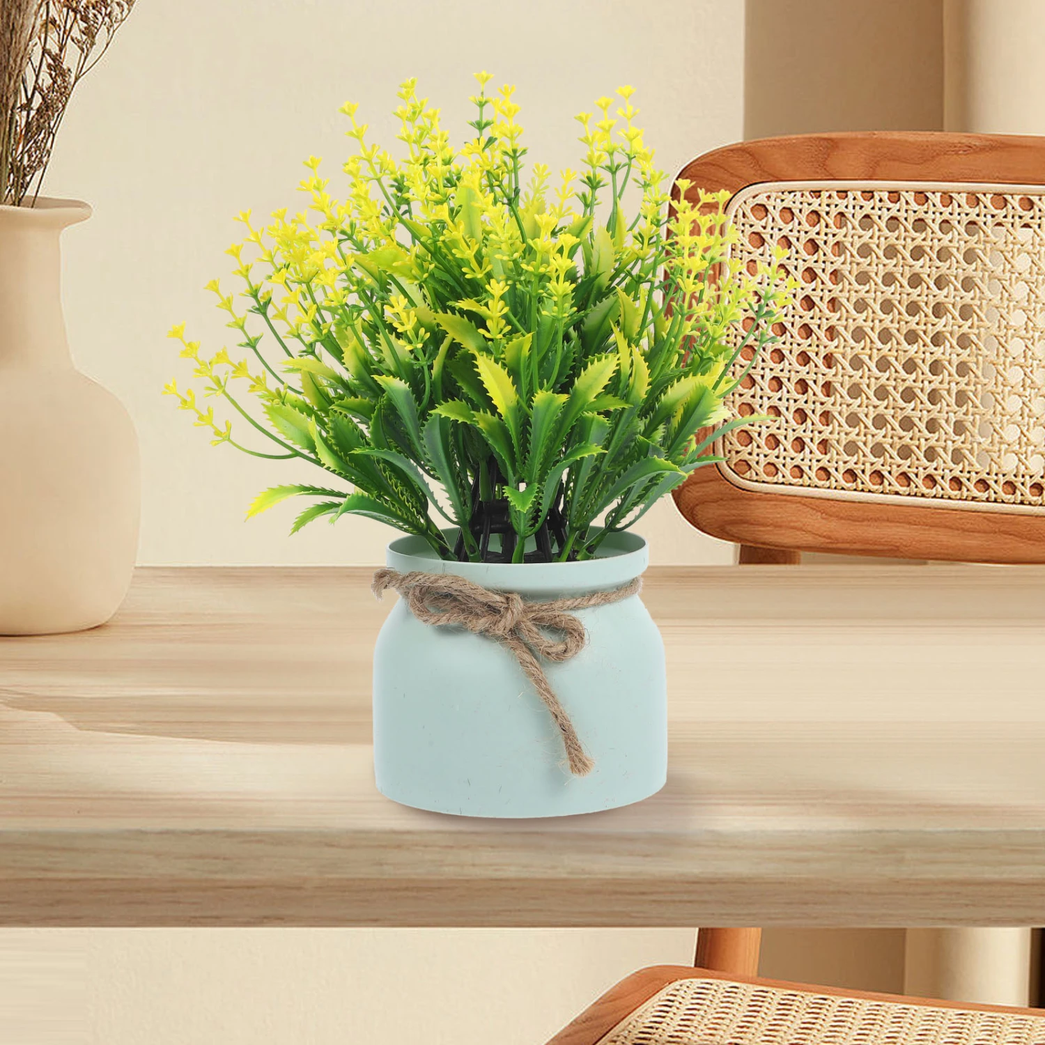 Artificial Potted Flowers Faux Plants Potted Plant Decor Plastic Flowers Bonsai for Balcony Patio