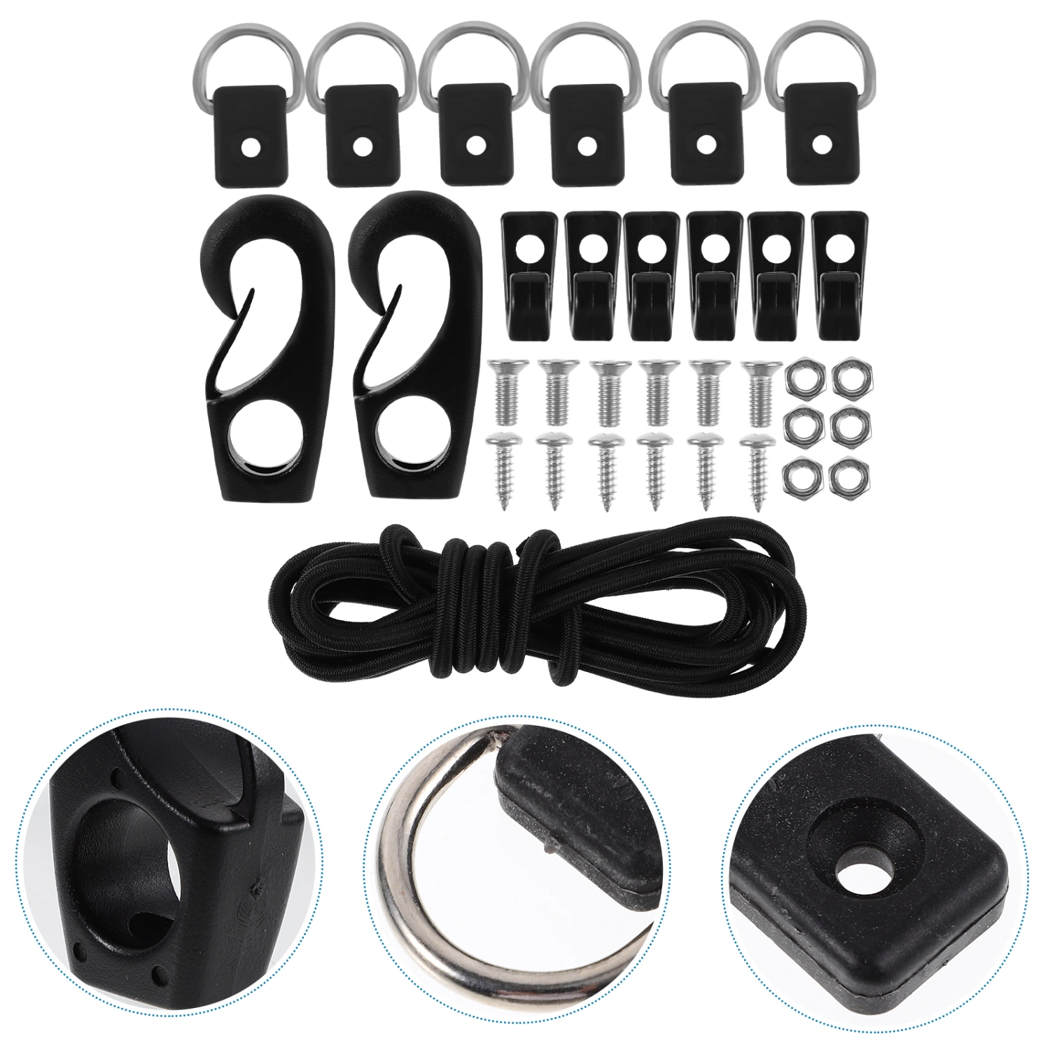 1 Set of Dock Mooring Line Rope and Hook Boat Rope Marine Elastic Rope Hook Dock Rope