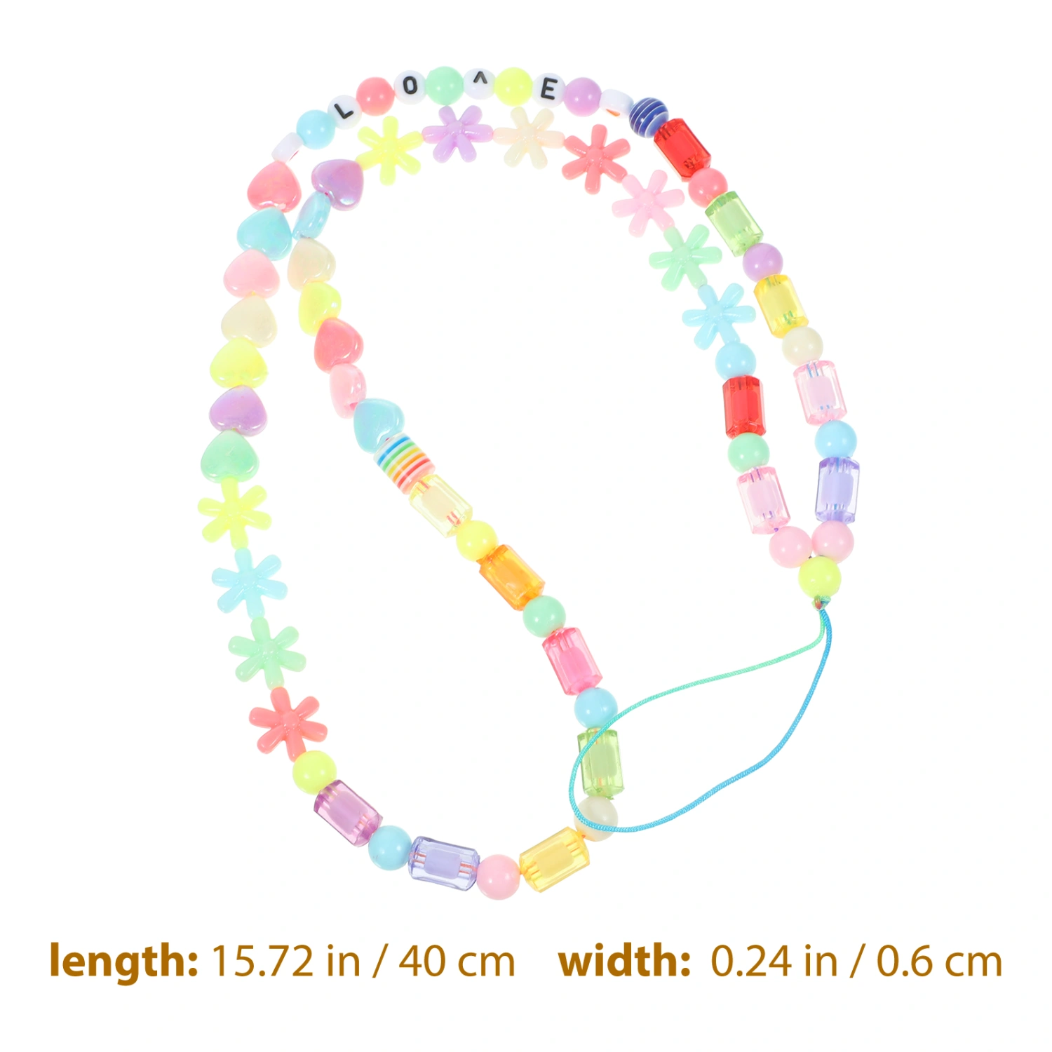 Phone Chain Phone Lanyard Strap Charm Phone Anti-lost Wristlet Beaded Phone Charm