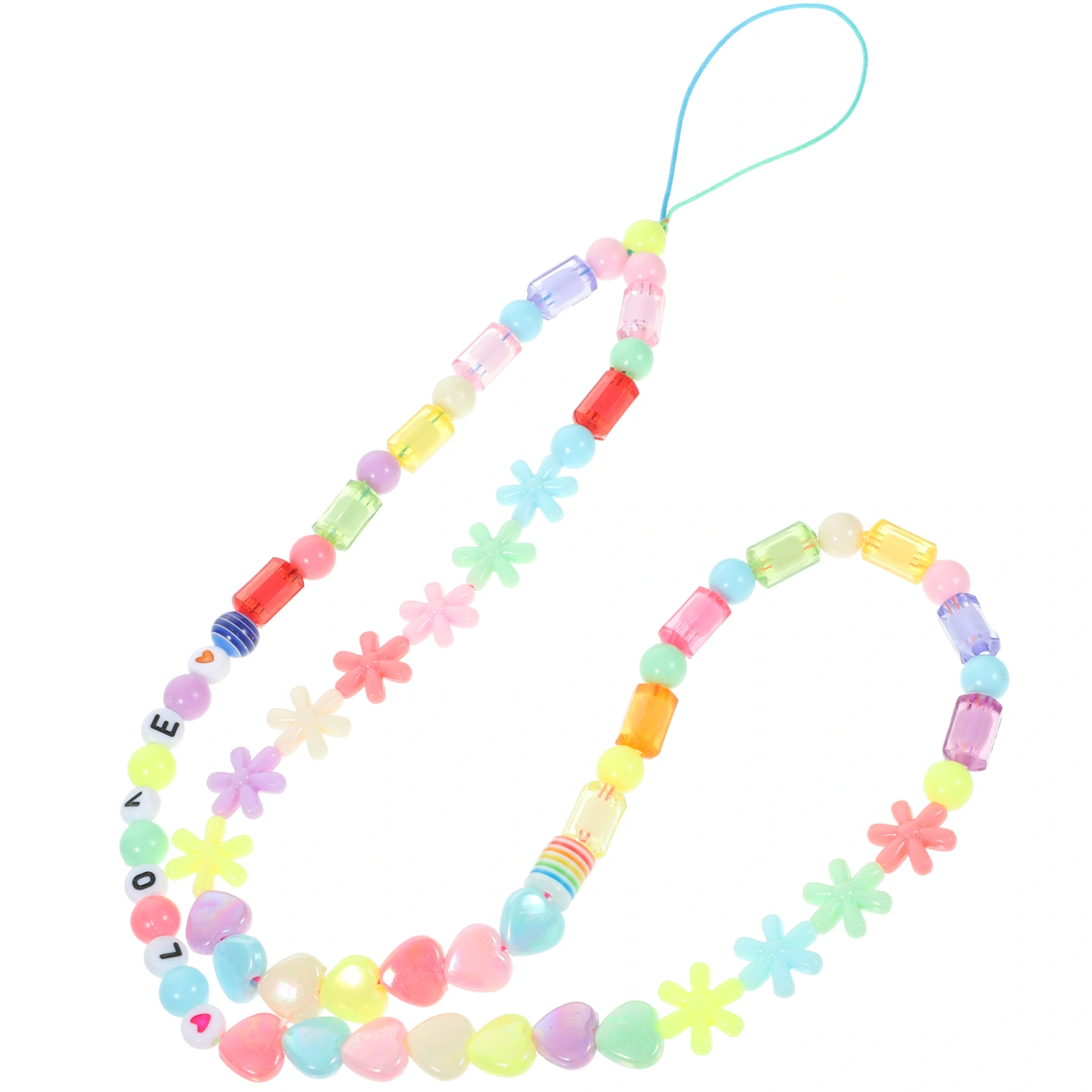 Phone Chain Phone Lanyard Strap Charm Phone Anti-lost Wristlet Beaded Phone Charm