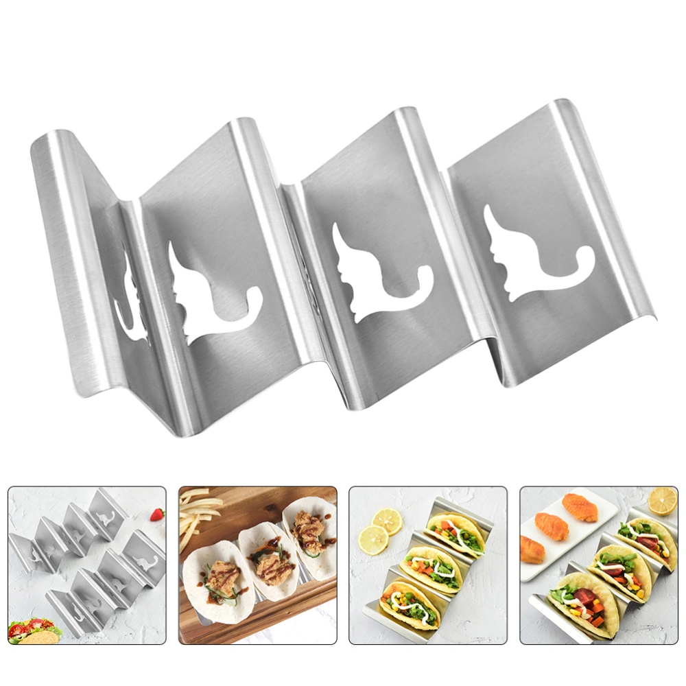 Stainless Steel Burrito Holder Decorative Taco Rack Metal Taco Rack Premium Burrito Stand