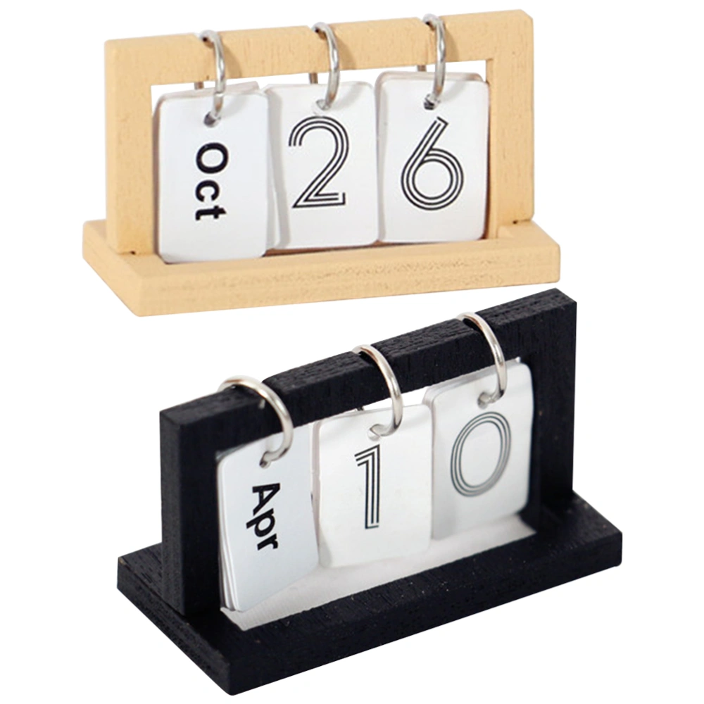 2pcs Miniature Calendar Doll House Table Calendar Mini Calendar Doll House Accessories