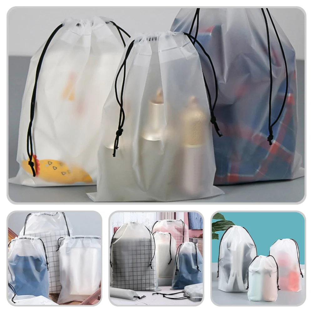 18pcs Drawstring Bags Underwear Travel Packaging Bag Multi-use Waterproof Drawstring Bags