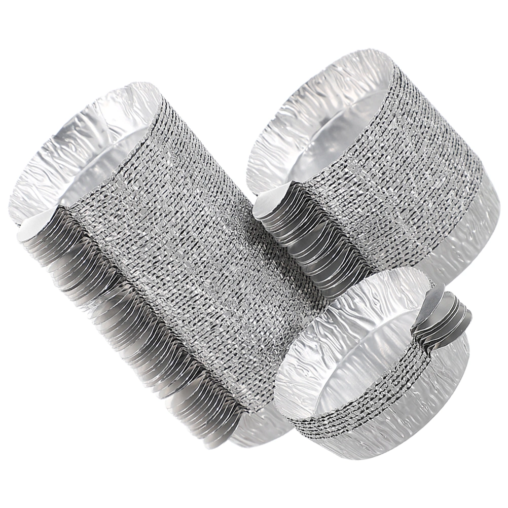 50pcs Aluminum Foil Sample Weighing Trays Labs Weighing Plates Weighing Pans(60ml)