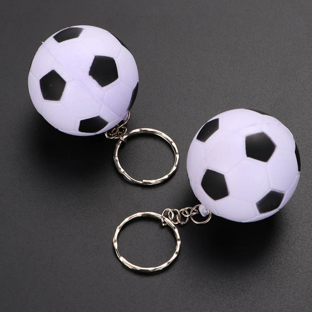 15Pcs Soccer Keychains Hanging Key Rings Soccer Bag Pendants Exquisite Keychain Decoration