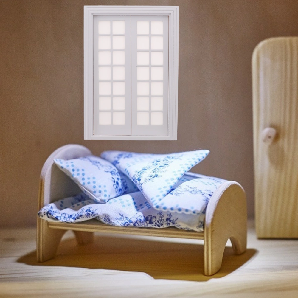 1 Set Mini House Door Model Mini House Furniture Wooden Mini Door Model Small Gate Ornament 1:12