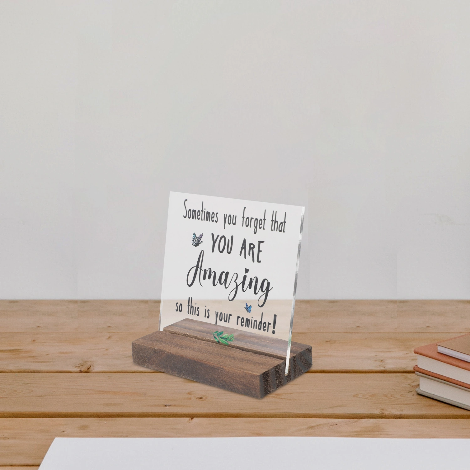 Encouragement Desk Sign Inspirational Quotes Office Table Decor Office Plaque with Stand