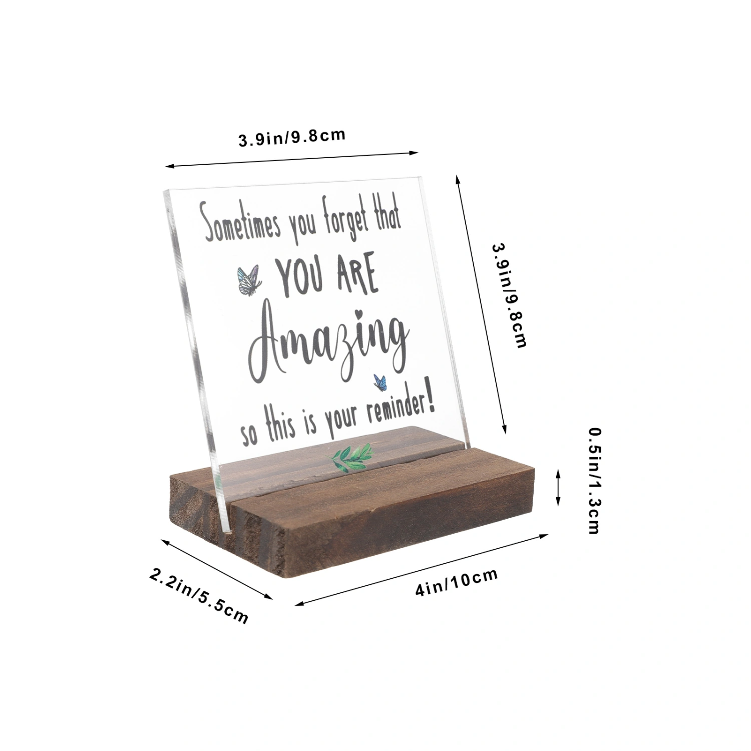 Encouragement Desk Sign Inspirational Quotes Office Table Decor Office Plaque with Stand