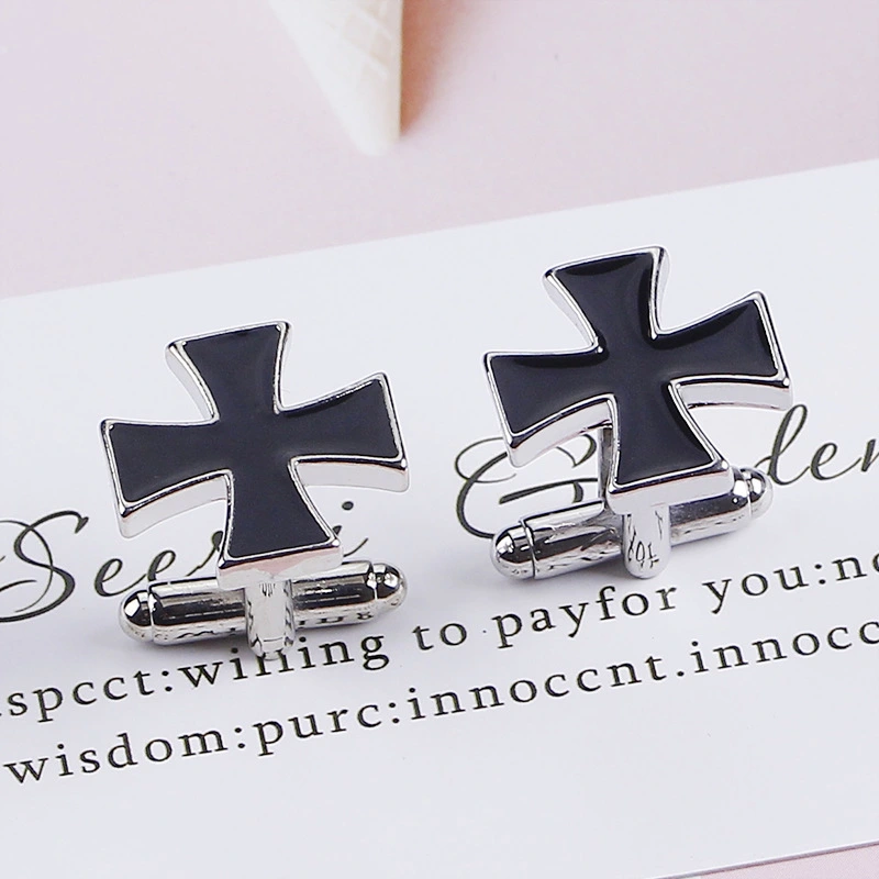 1 Pair  Suit Cuff Links Shirt Cufflinks Cross Shape Cufflinks Small Cuff Links For Women Men
