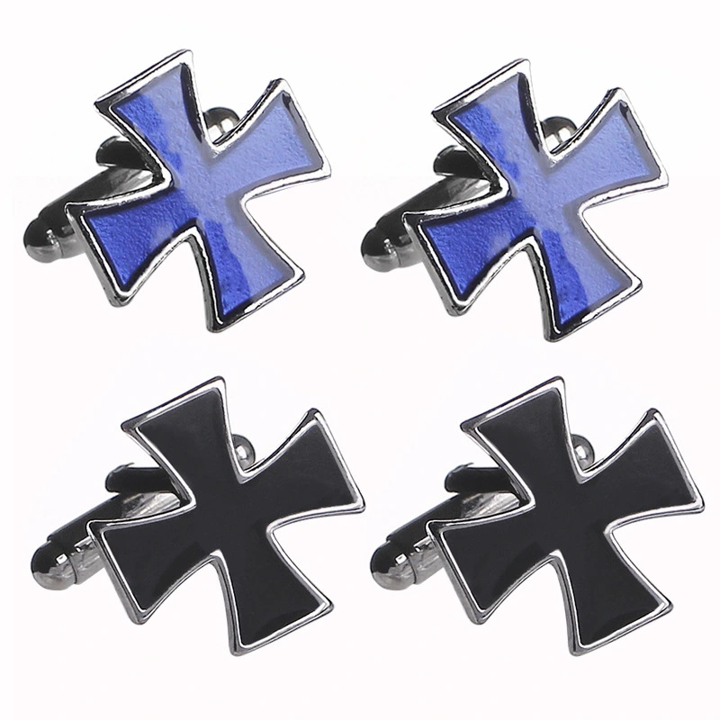 1 Pair  Suit Cuff Links Shirt Cufflinks Cross Shape Cufflinks Small Cuff Links For Women Men