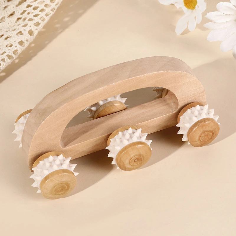 3Pcs Handheld Massage Roller Roller Massager Wooden Back Massager Wood Massage Roller