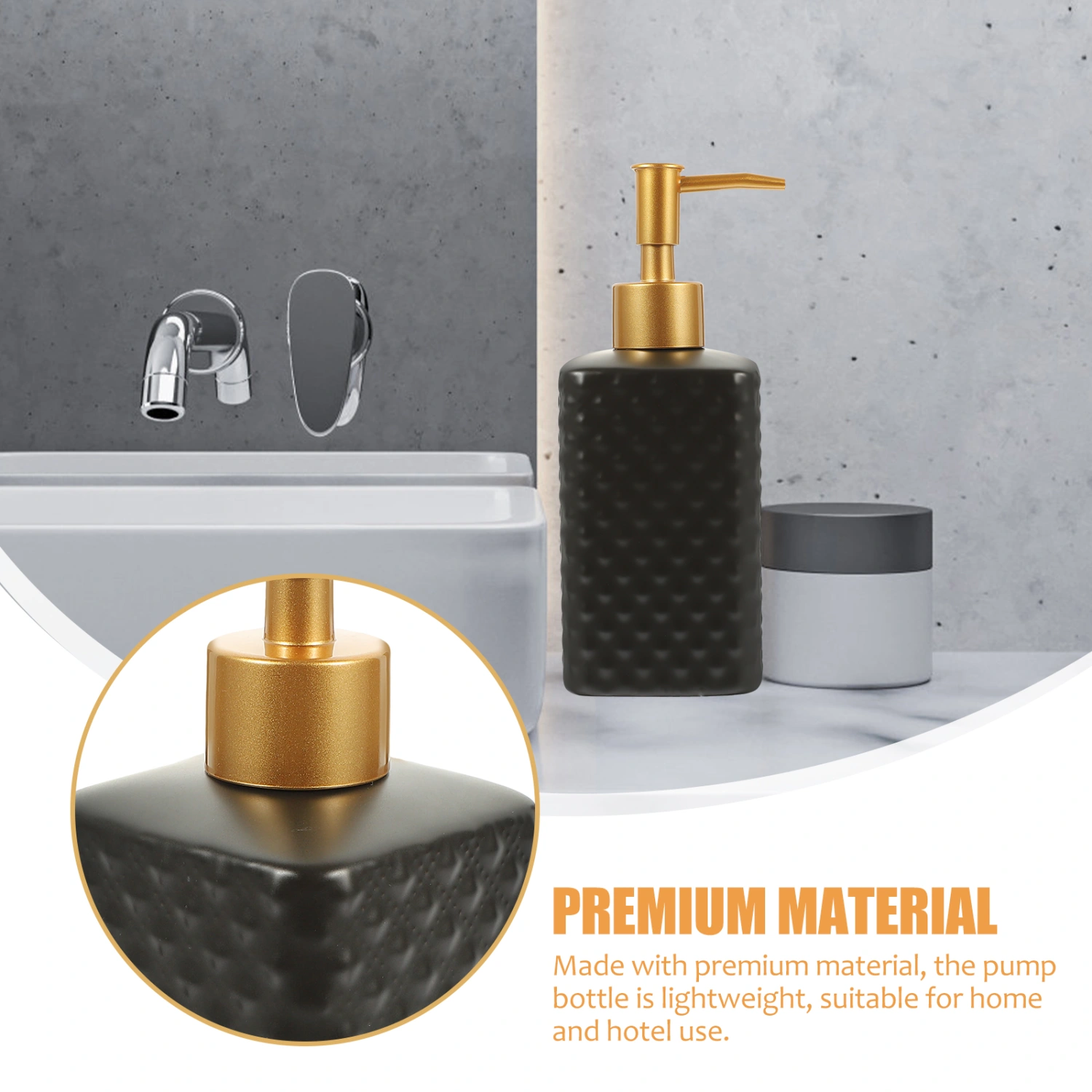 Ceramic Hand Soap Dispenser Lotion Bottle Soap Pump Dispenser Embossed Liquid Hand Soap Dispenser