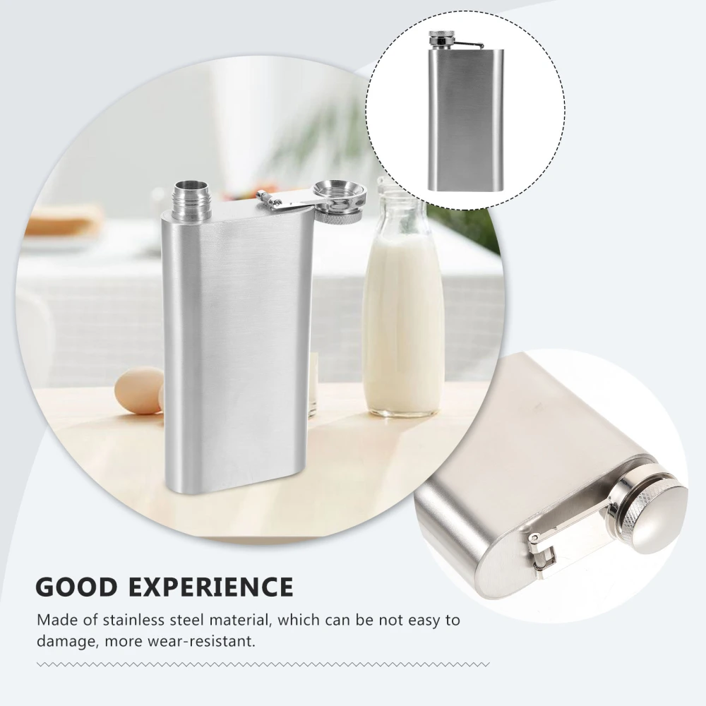 Portable Hip Flask Stainless Steel Wine Flask Portable Pocket Whiskey Flask for Outdoor Camping