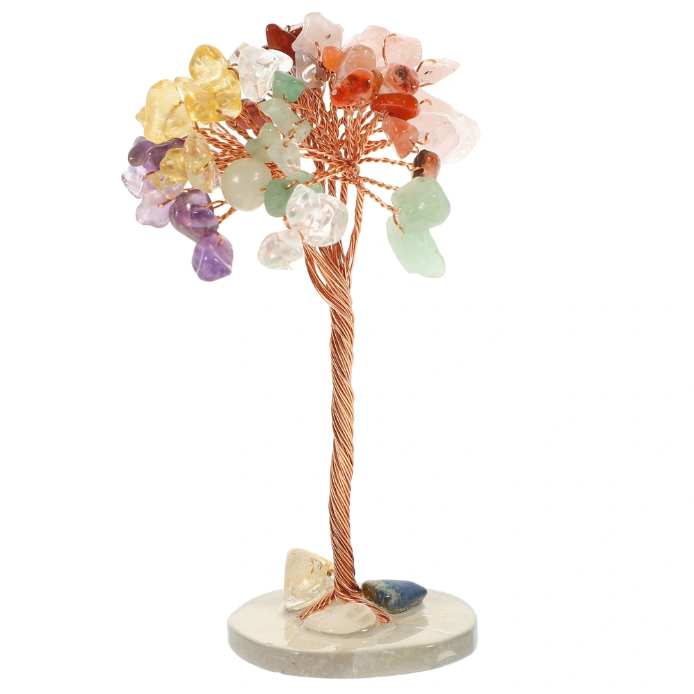 Based Crystal Tree Adornment TV Cabinet Tabletop Small Crystal Tree Ornament