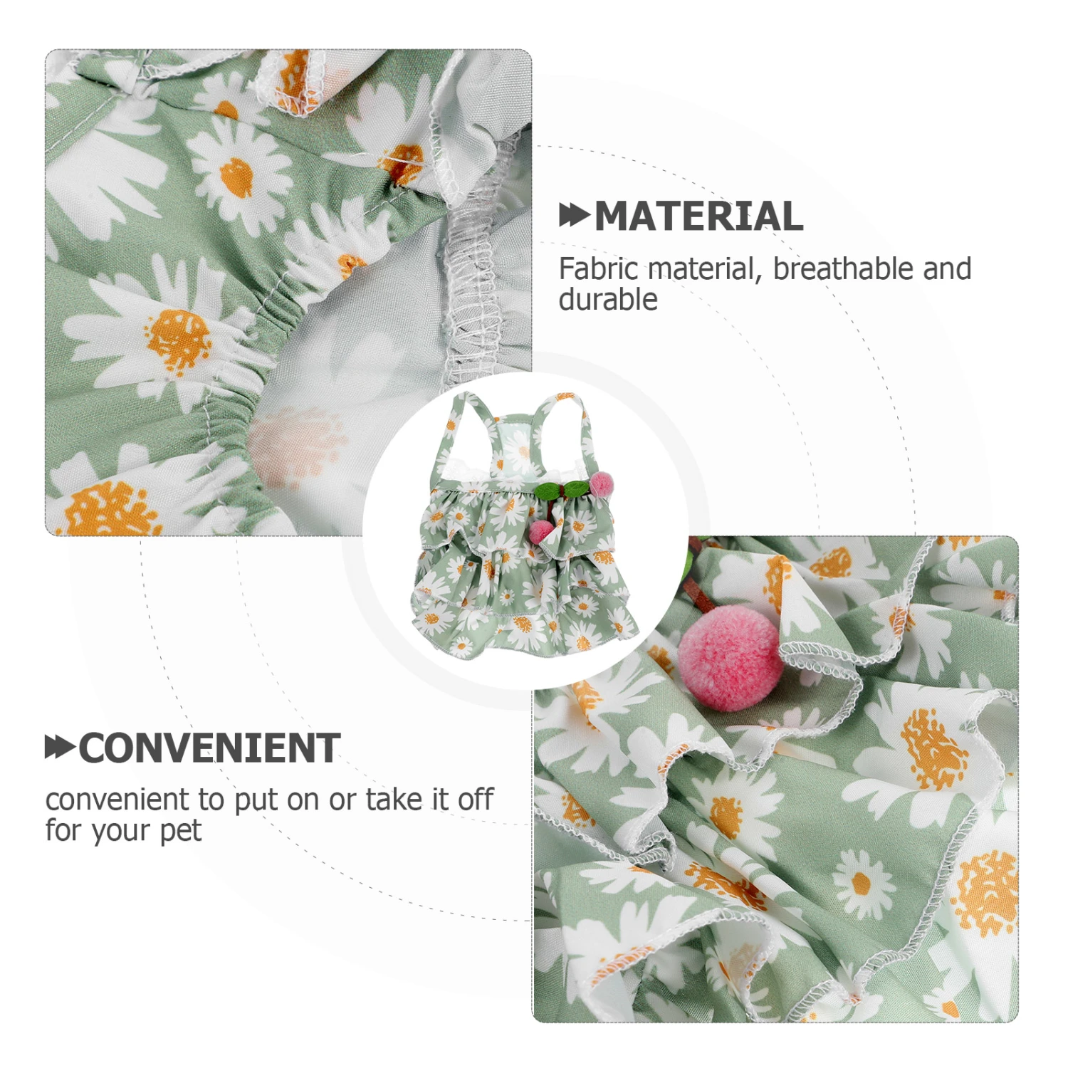 Dog Dress Adorable Cat Apparel Decorative Pet Clothes Dog Accessory Pet Supplies