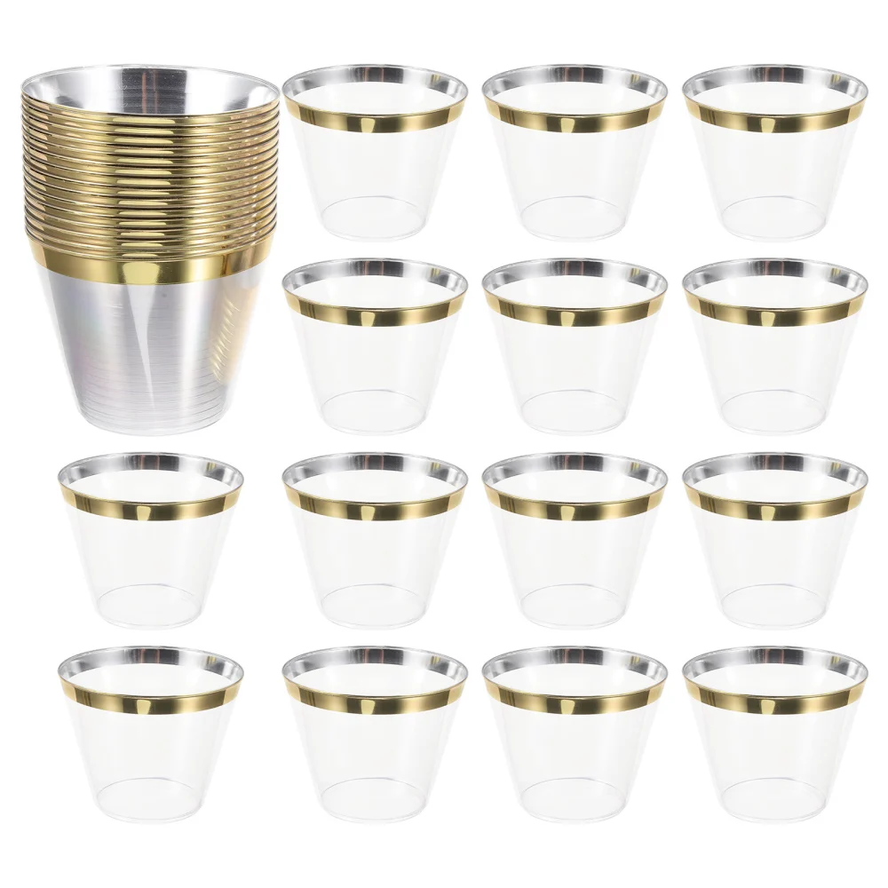 25Pcs Disposable Drinking Cups Plastic Wine Cups Disposable Water Cups Party Beverage Cups