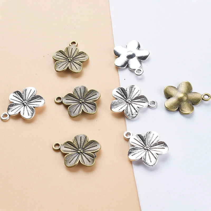 50pcs Alloy Charms Jewelry Making Charms Colored Jewelry Charms Adorable Flower Charms Pendants