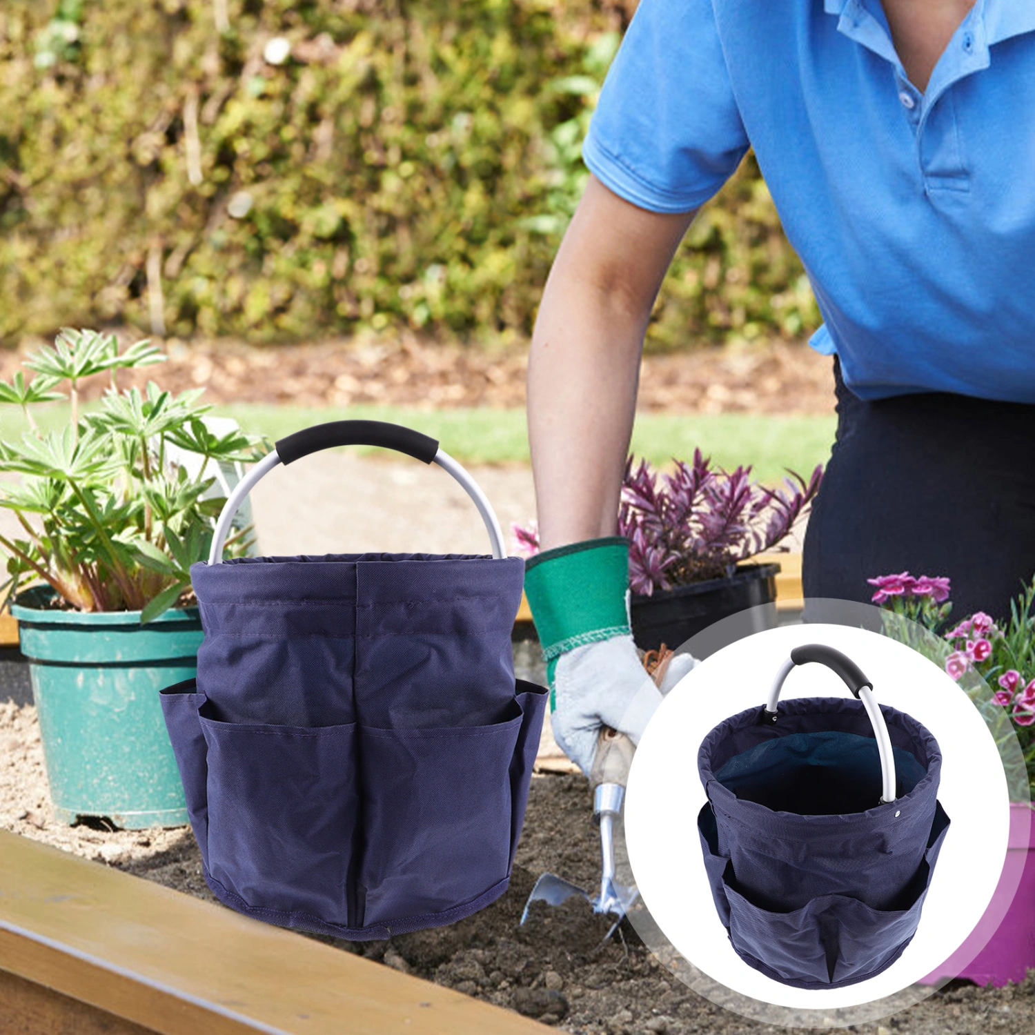 Large Capacity Garden Tools Bag Storage Bag for Gardening Tool Picnic Camping Beach Storage Bag