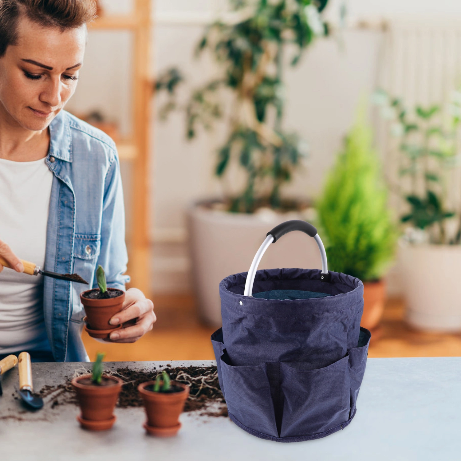 Large Capacity Garden Tools Bag Storage Bag for Gardening Tool Picnic Camping Beach Storage Bag