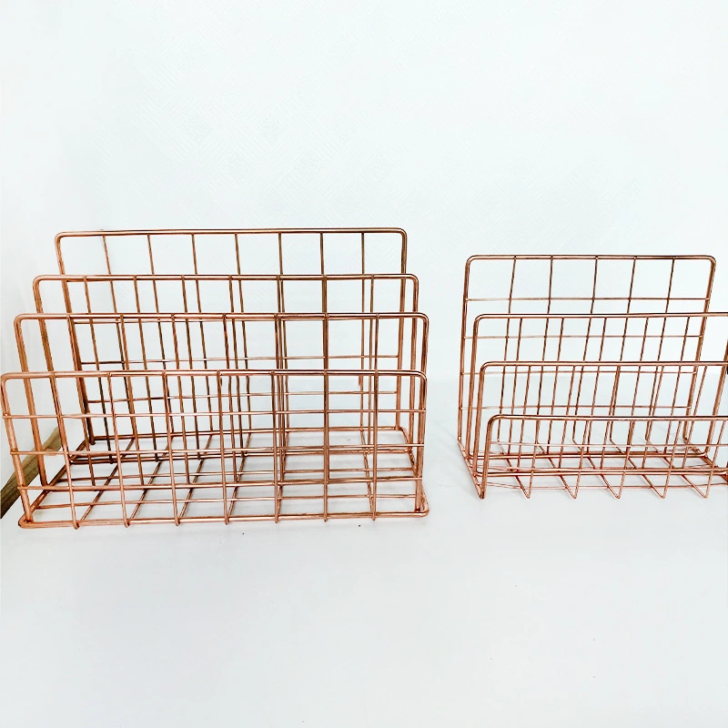 2pcs Metal Desktop Book Stands Iron Magazine Holders Display Rack Stands for Book