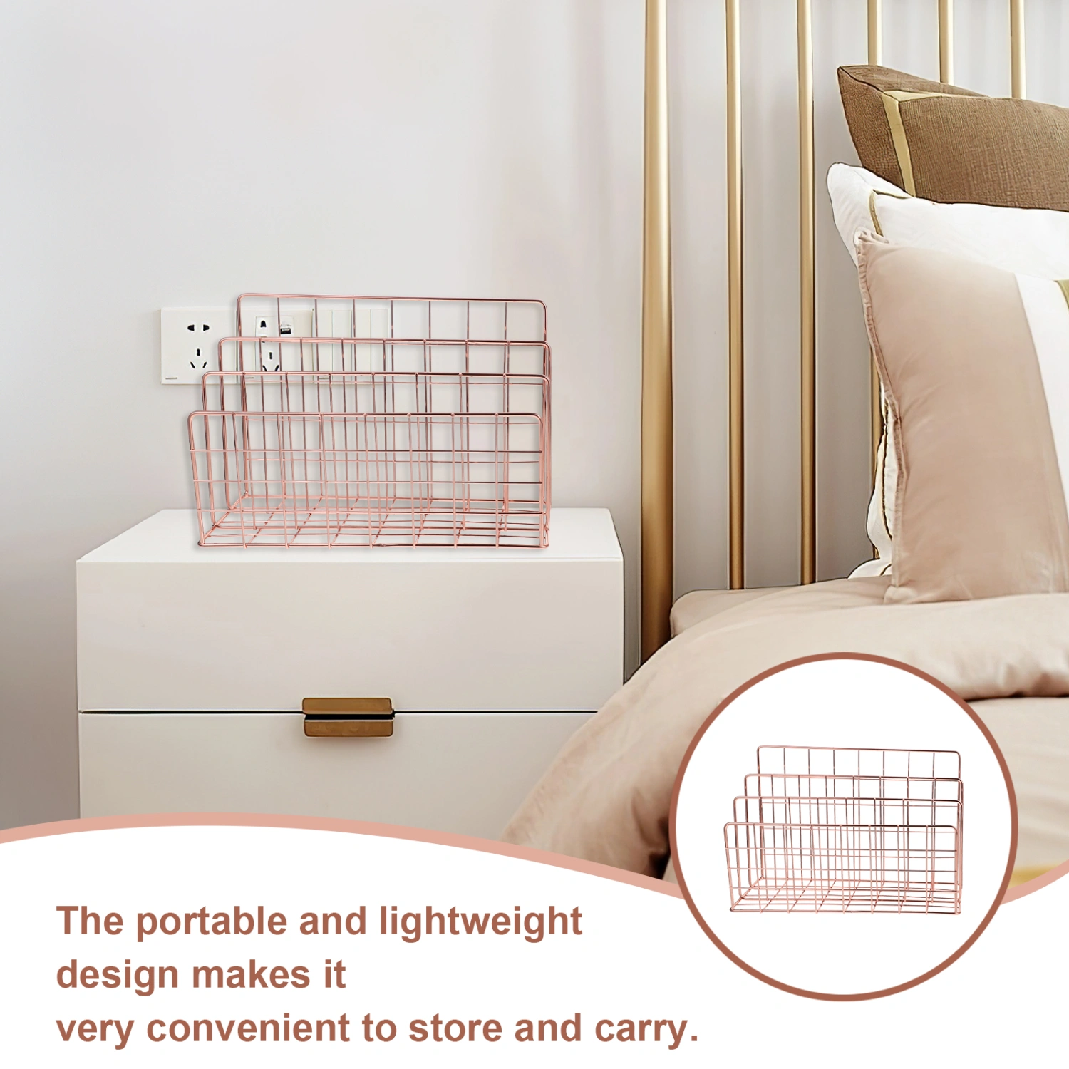 2pcs Metal Desktop Book Stands Iron Magazine Holders Display Rack Stands for Book