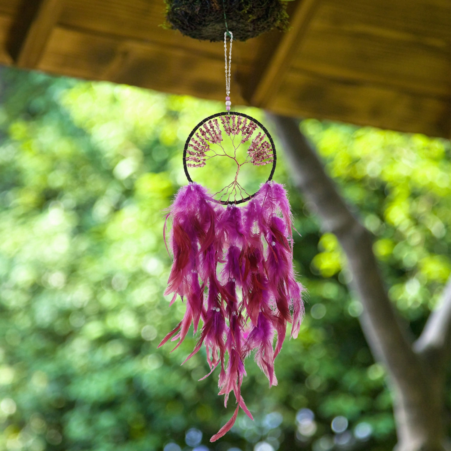 Decorative Dreamcatcher Pendant Crystal Stone Tree Wall Hanging Dream Catcher