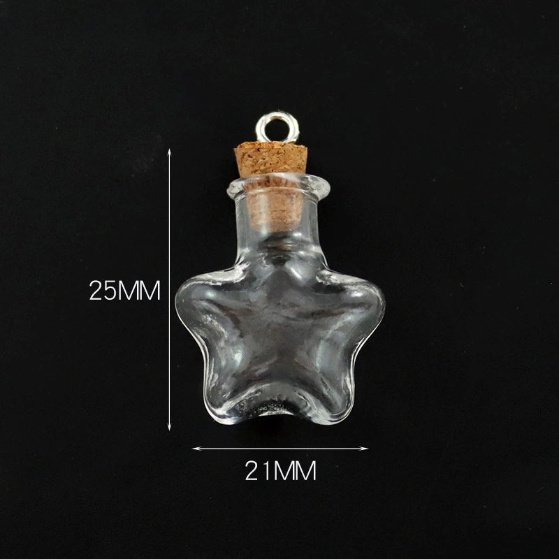 20pcs Glass Wishing Bottles Glass Drift Bottle Landscape Bottle Clear Storage Bottle