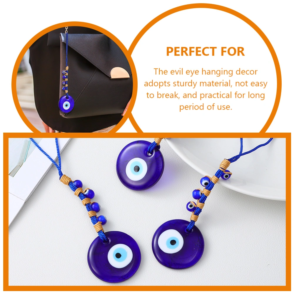 5pcs Evil Eye Ornament Car Rear View Mirror Hanging Decor Bag Charm Evil Eye Decor