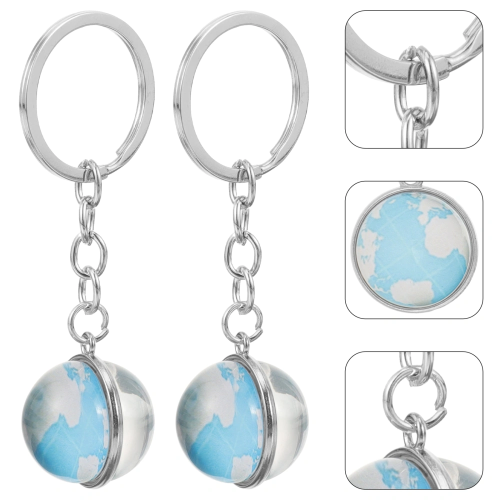 6Pcs World Globe Keychains Party Favors Globe Gift Keychain Creative Keychain Globe Key Rings