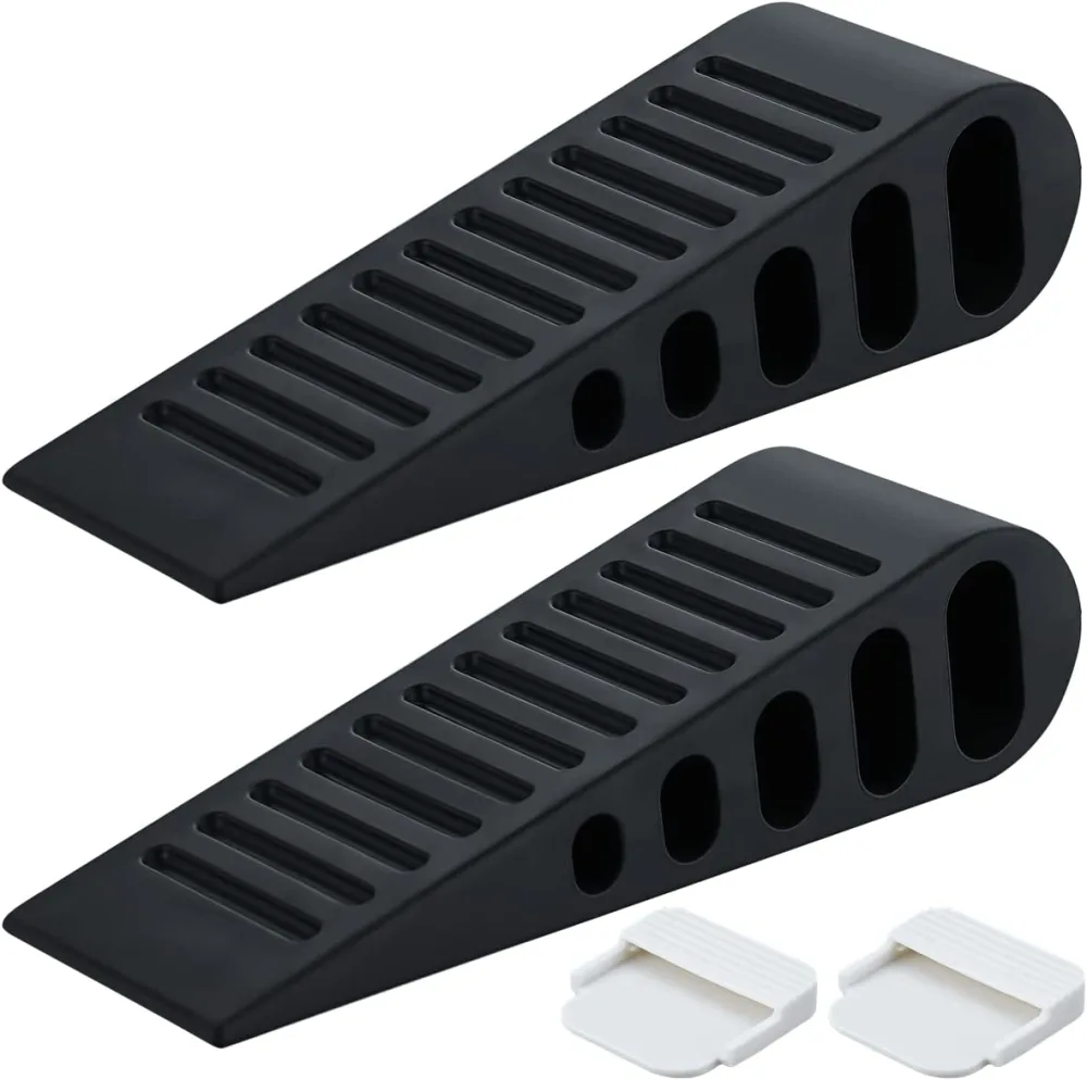 2Pcs Door Stop Stoppers Security Door Wedge Stopper Finger Safety Security Door Stops