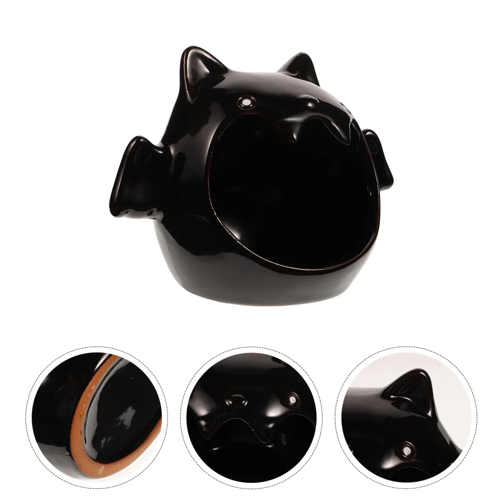 Ceramic Hamster Hideout Hamster Bat Shape Cooling Nest for Hamster Small Pet Hiding House