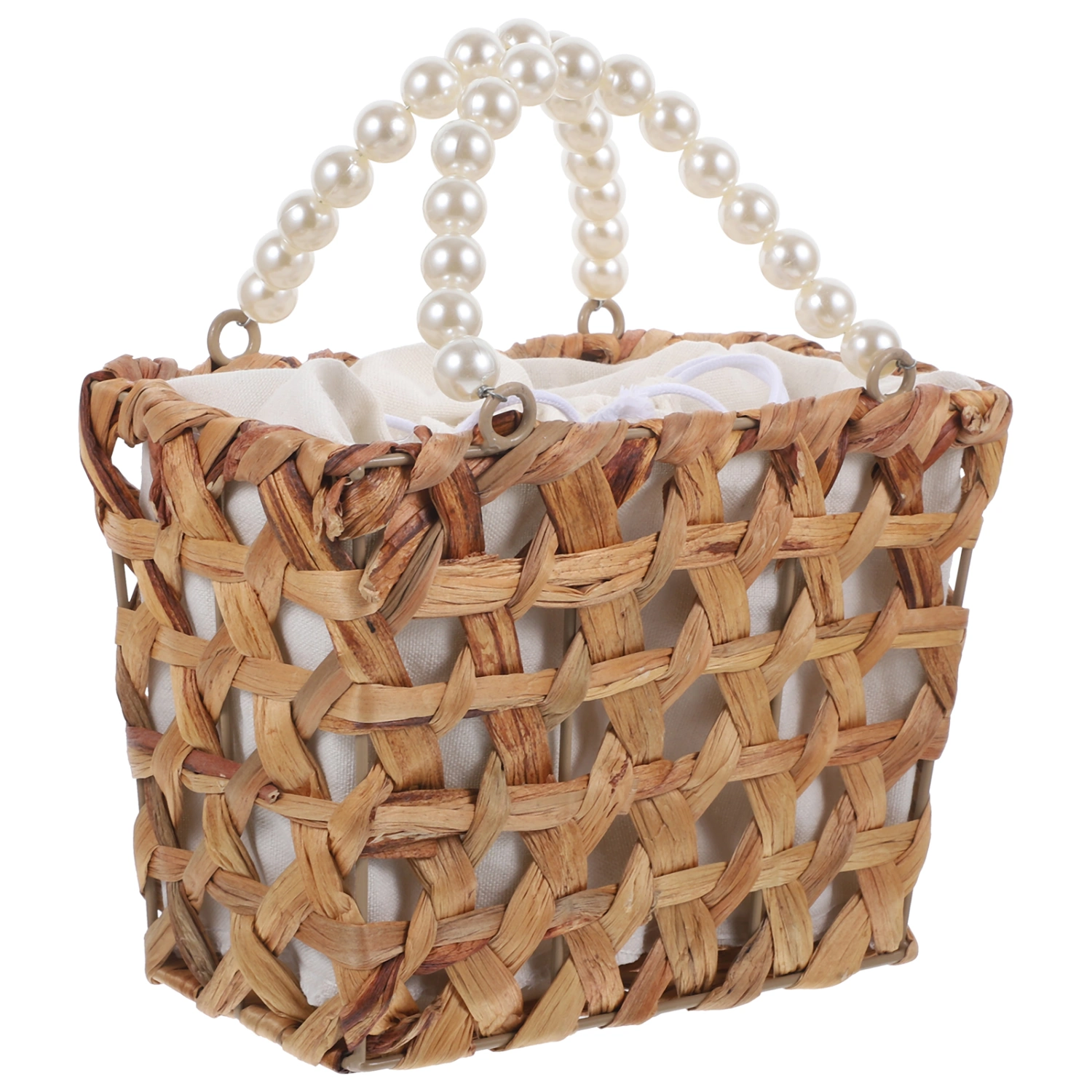 Handheld Woven Basket Household Storage Woven Basket Hand Woven Snacks Picnic Basket