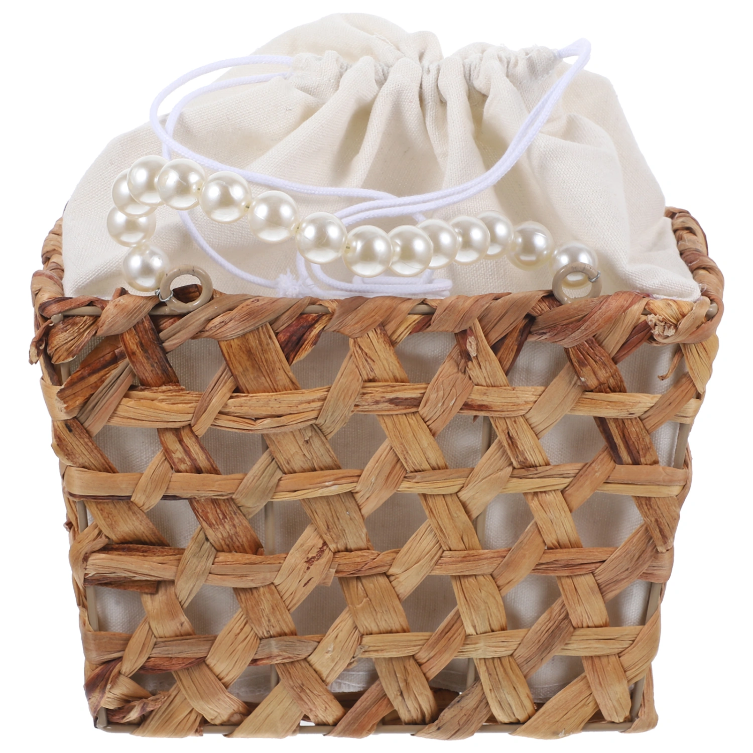 Handheld Woven Basket Household Storage Woven Basket Hand Woven Snacks Picnic Basket
