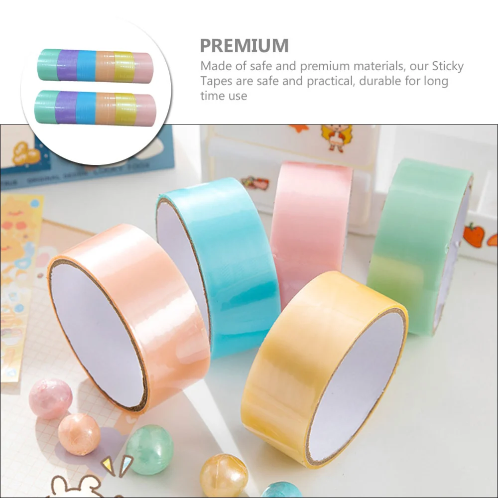 12 Rolls of DIY Tapes Colored Adhesive Tapes for Kids Sticky Ball Tapes Colored Ball Tapes