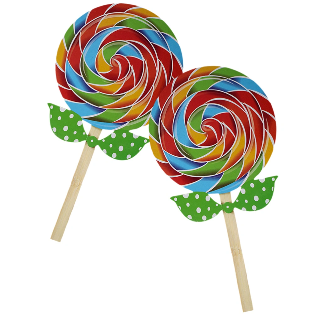 2pcs Lollipop Prop Fake Lollipop Candy Photo Prop Party Scene Decorative Prop