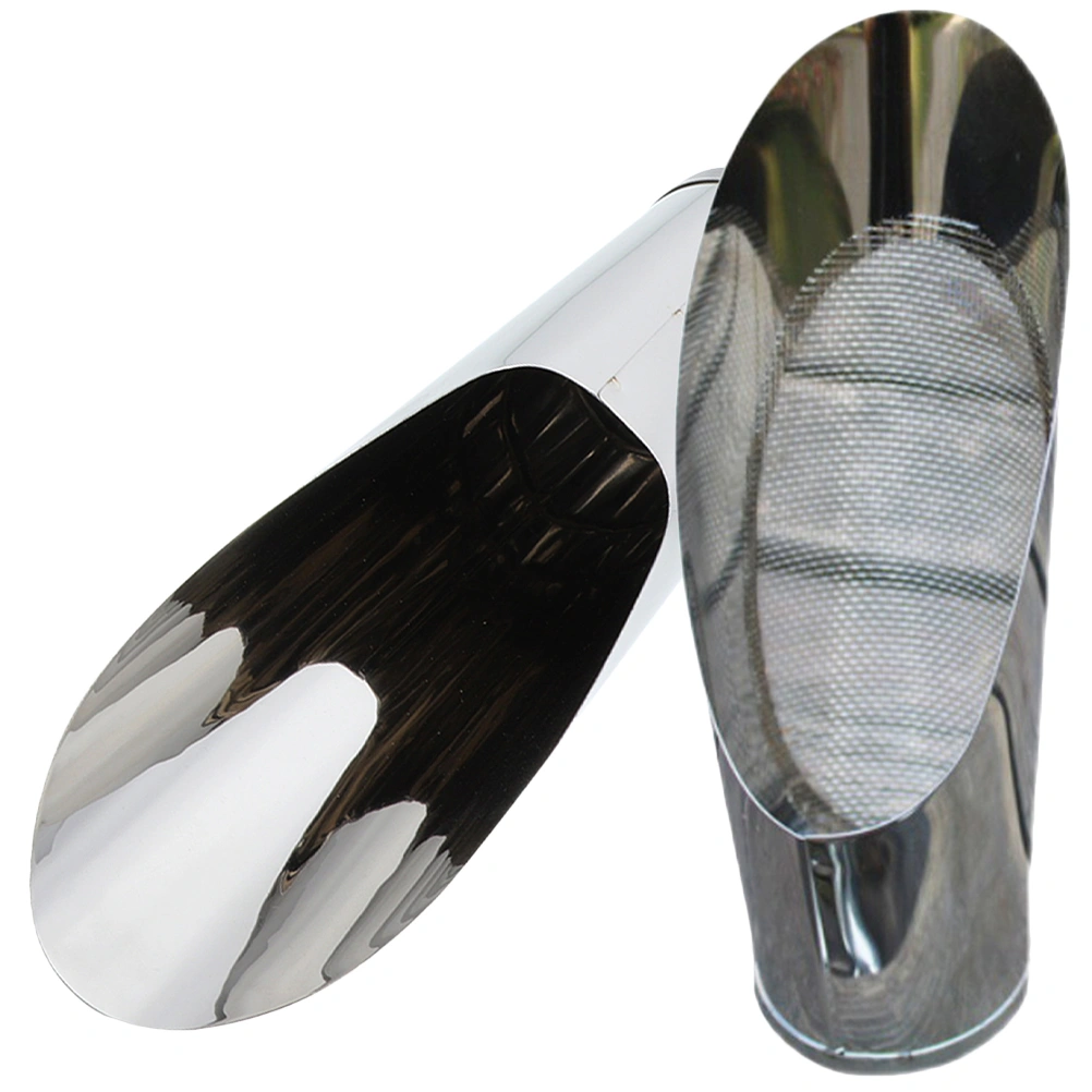 2Pcs Soil Shovel Stainless Steel Shovel Practical Shovel Stainless Steel Sifter Scoop(L)
