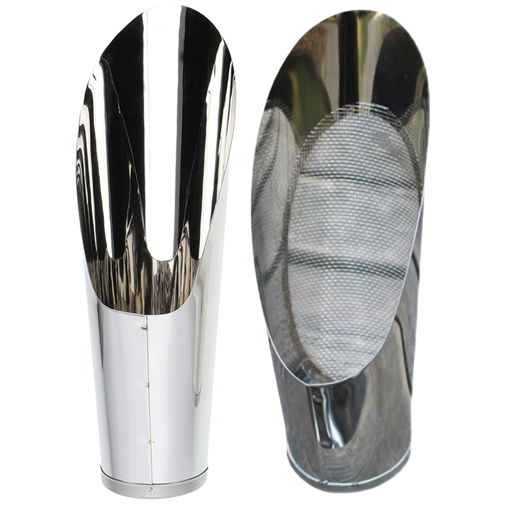 2Pcs Soil Shovel Stainless Steel Shovel Practical Shovel Stainless Steel Sifter Scoop(L)
