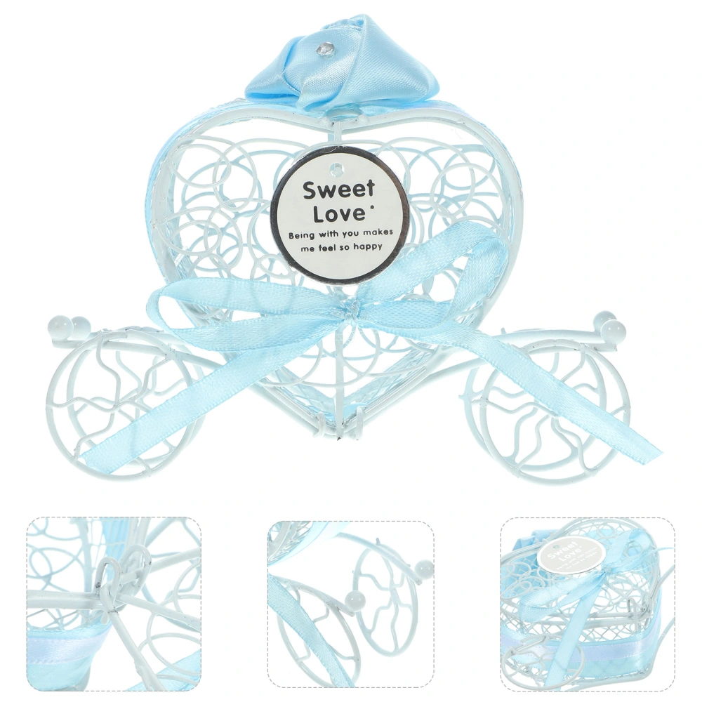 Carriage Candy Box Candy Holder Candy Cart Decorative Hollow Heart Shaped Candy Box