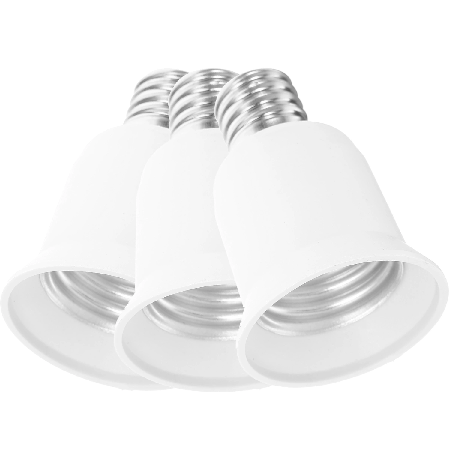 3pcs Light Socket Adapters E17 To E26/E27 Lamp Base Converter Light Bulb Converters