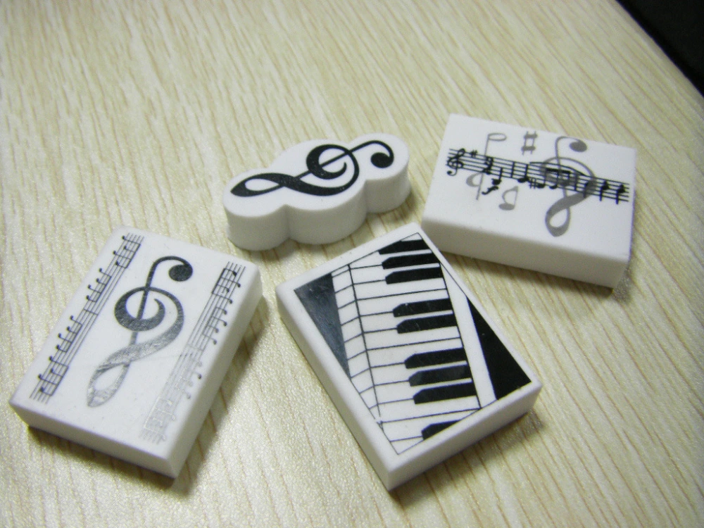 20 pcs Mini Erasers Cute Small Erasers Music Note Shaped Erasers for Students