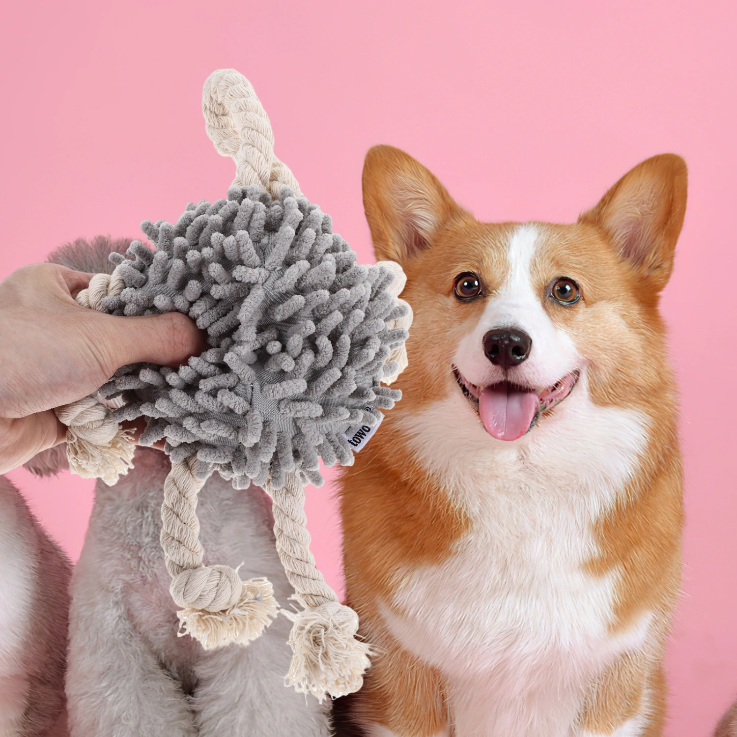 Dog Plaything Tug Toy Dog Squeaky Toy Tug Rope Toy Interactive Dog Plaything