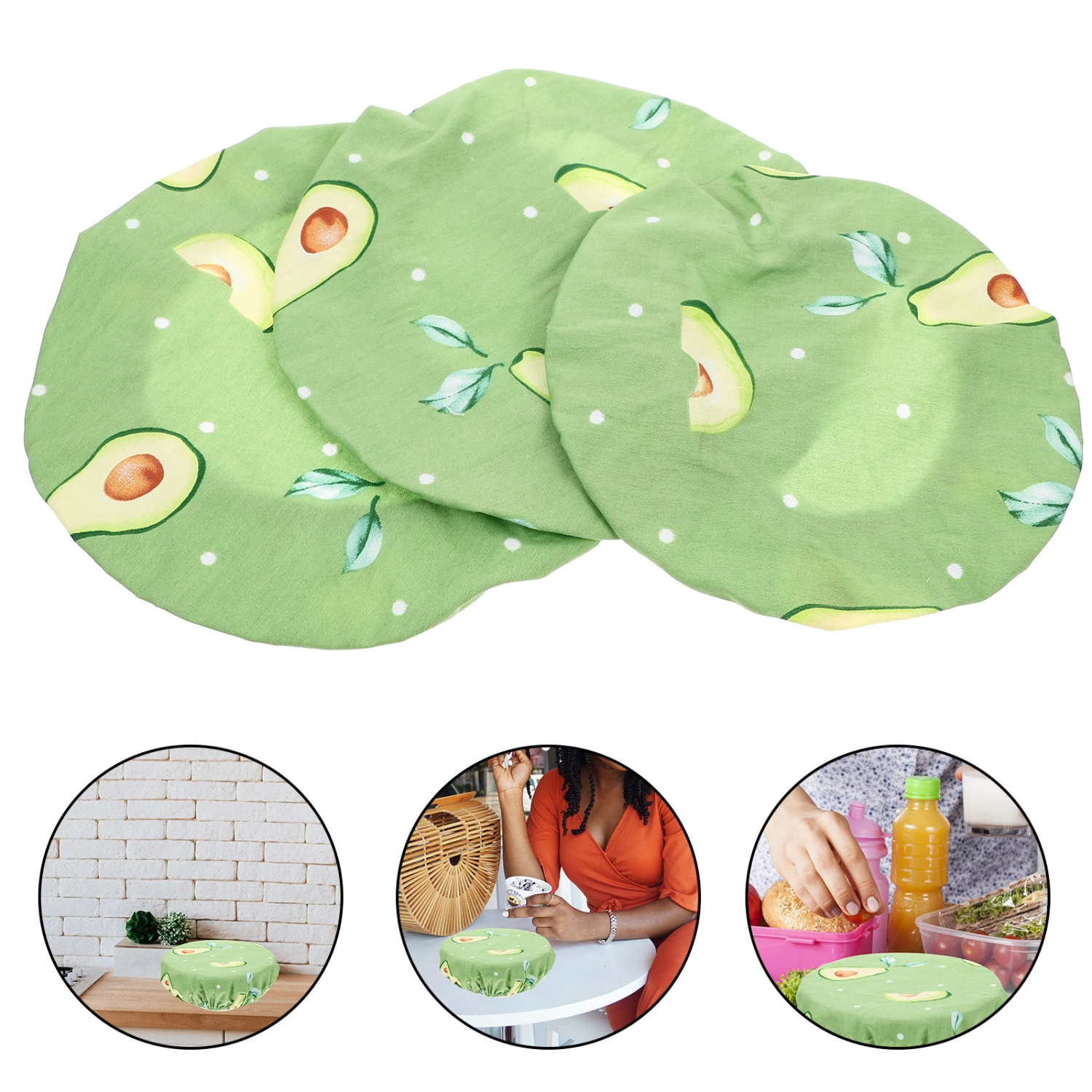 3pcs Washable And Reusable Bowl Covers Cotton Bowls Dustproof Covers Bowl Fabric Covers