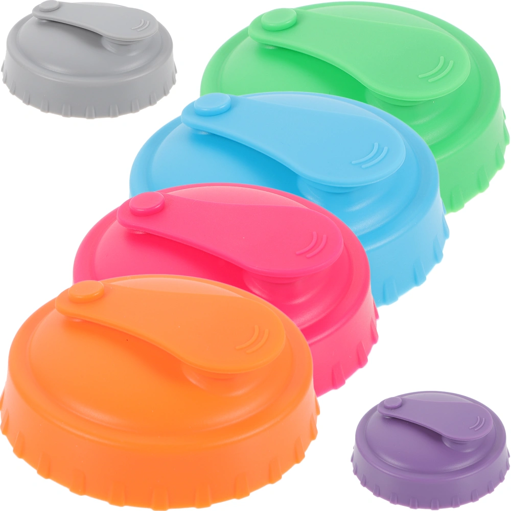 6pcs Leakage-proof Can Lids Silicone Can Sealing Caps Reusable Can Caps  Can Sealing Lids