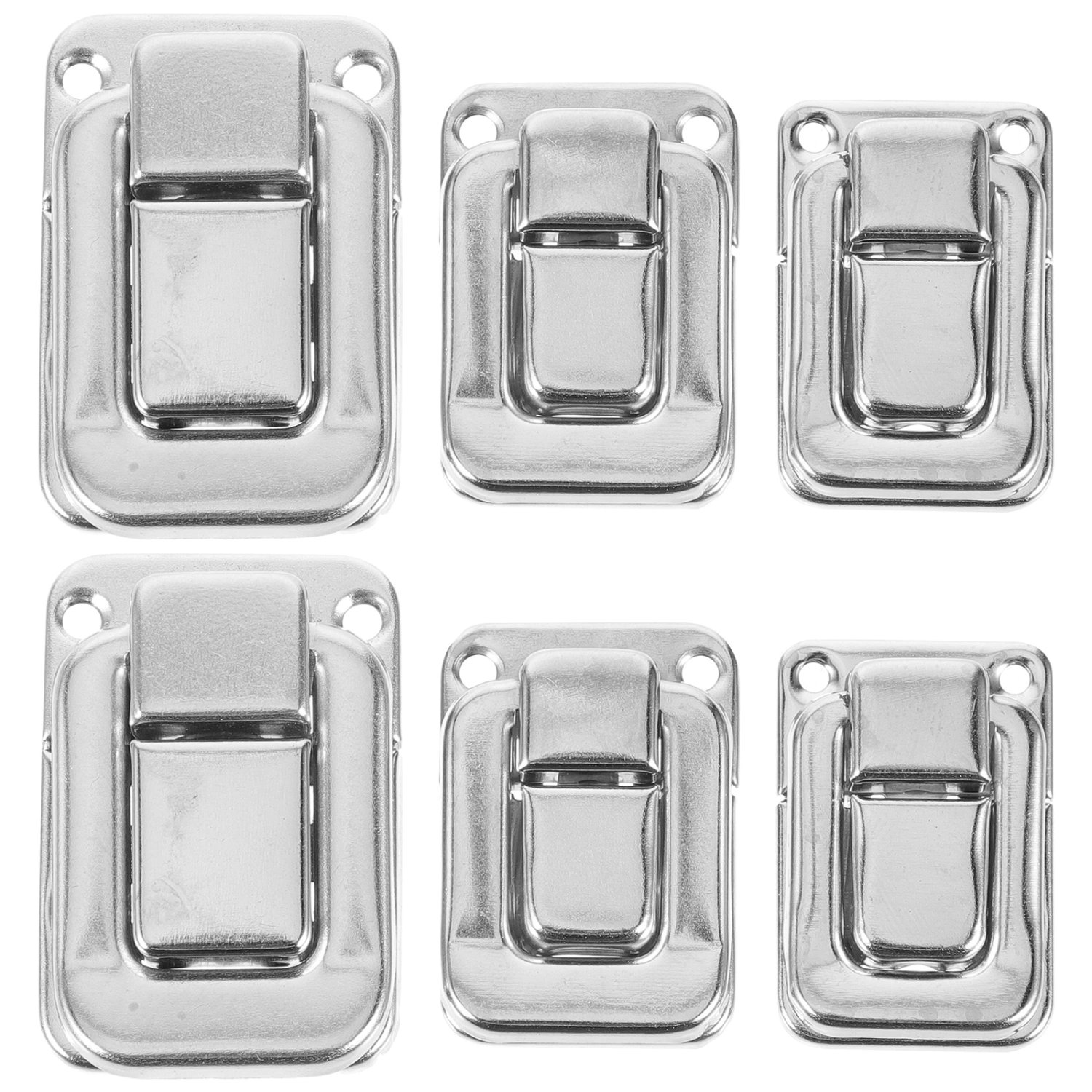 6Pcs Small Jewelry Box Hinge Latch Lock Clear Clasp Hasp Buckles Box Accessory
