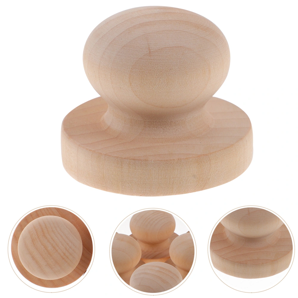 6pcs Wood Stamp Handles Replacements Stamp Handle Parts Wooden Wax Seal Handles