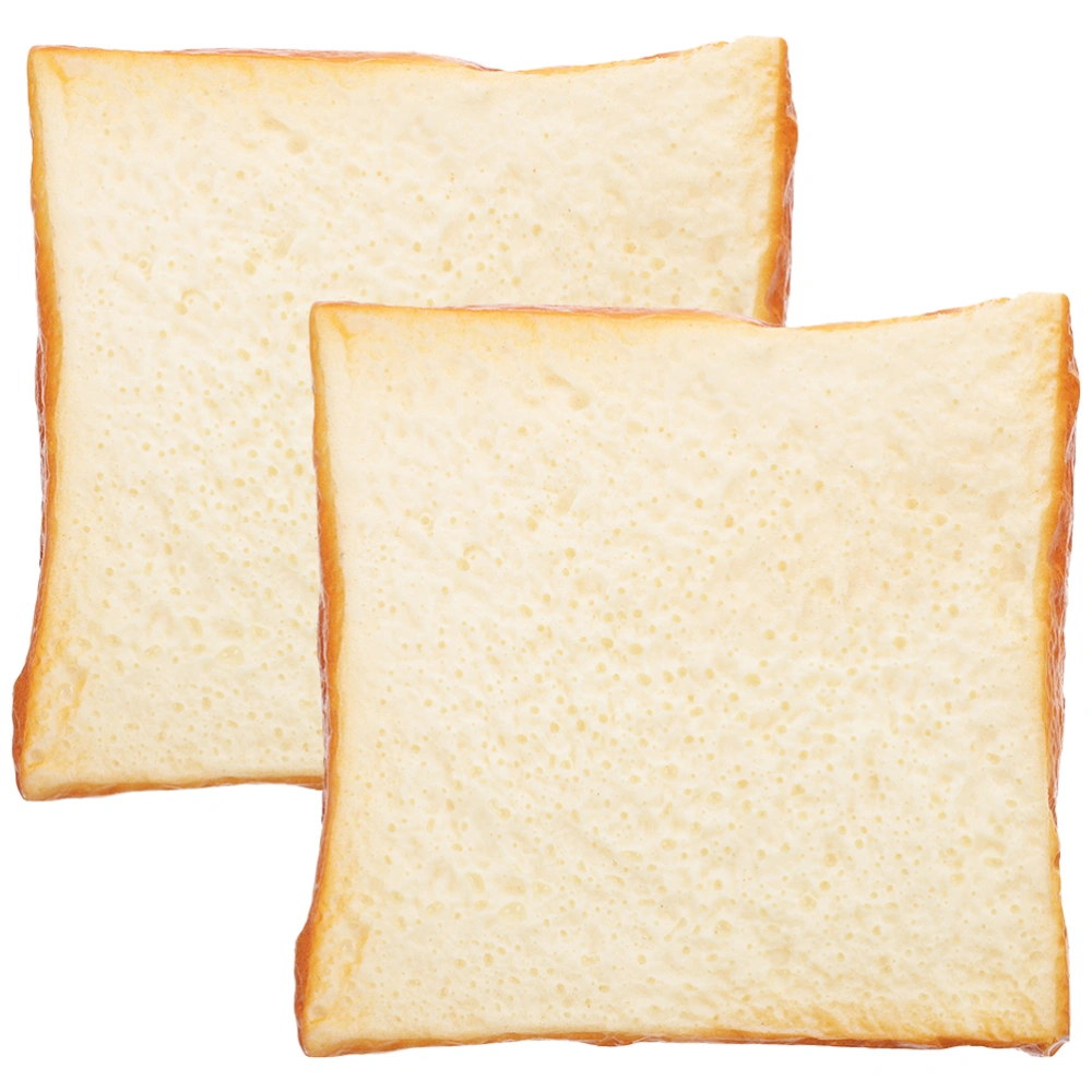 2pcs Durable Simulated Bread Toast Model Kitchen Photography Props Home Decor