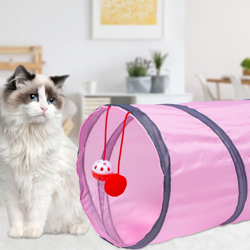 Cat Tunnel Tube Cat Toy Cat Tunnel Bed Collapsible Pet Tube Interactive Play Toy