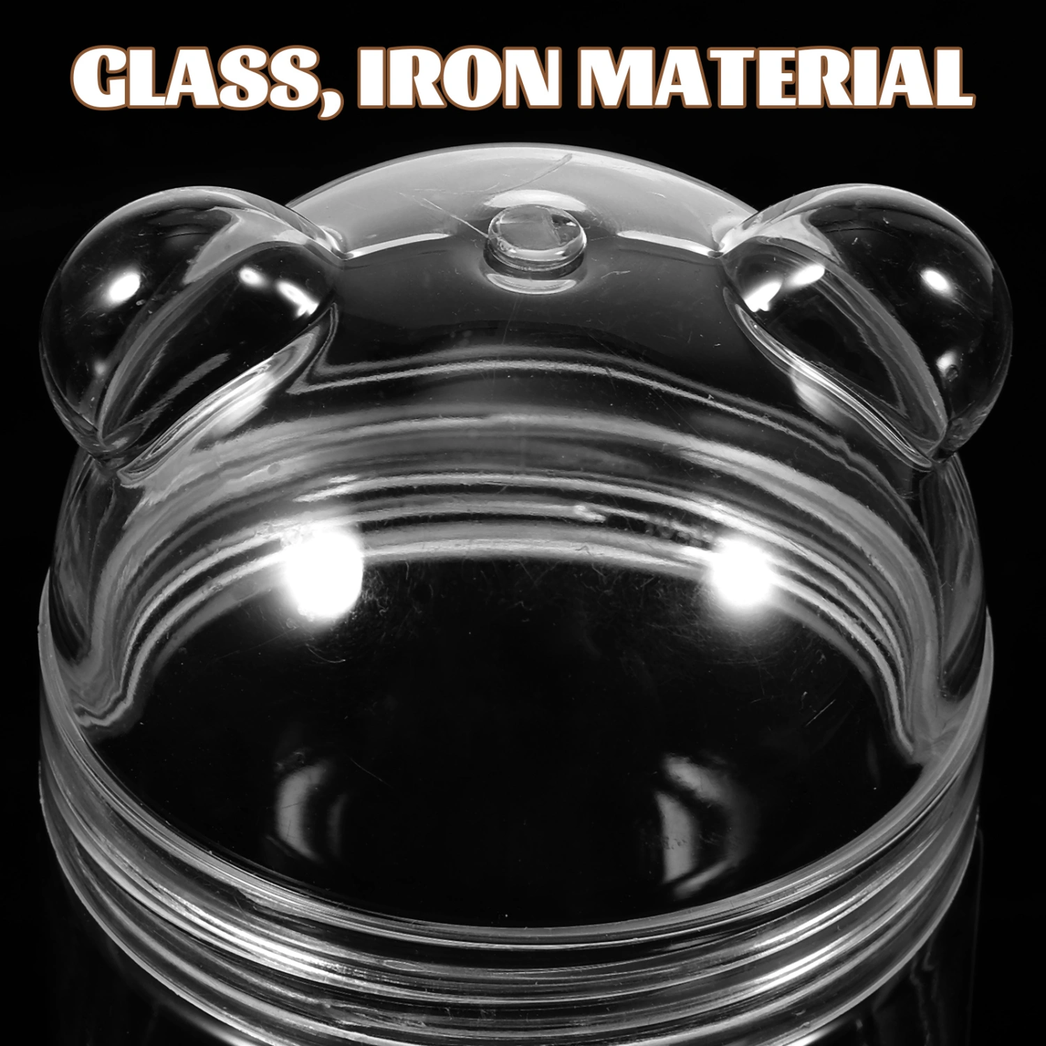 6pcs Transparent Candy Bottles Bear Shape Holiday Party Candy Storage Jar(250ml)